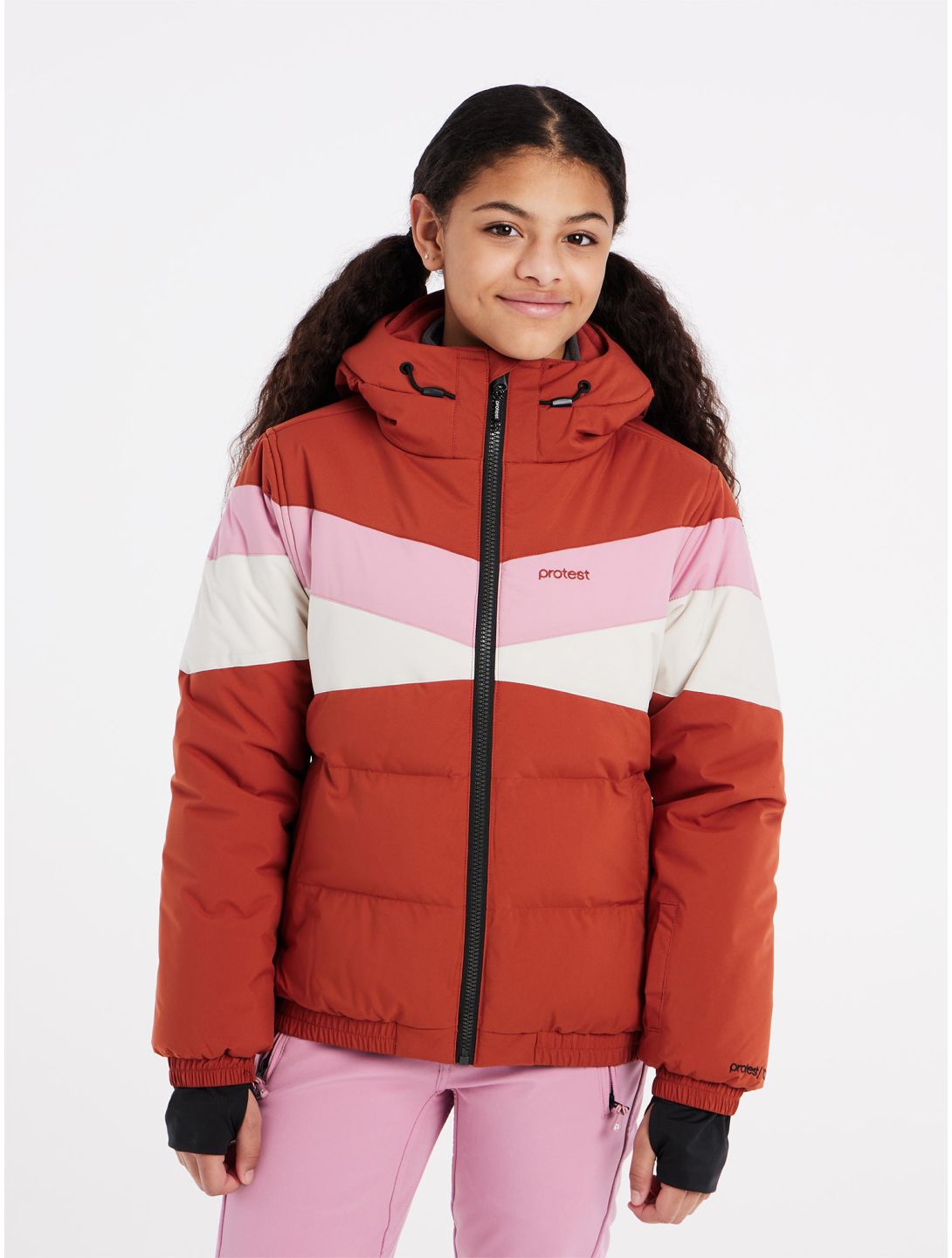 Protest, Prtsiskin Jr ski jacket kids Uluru Rust red 