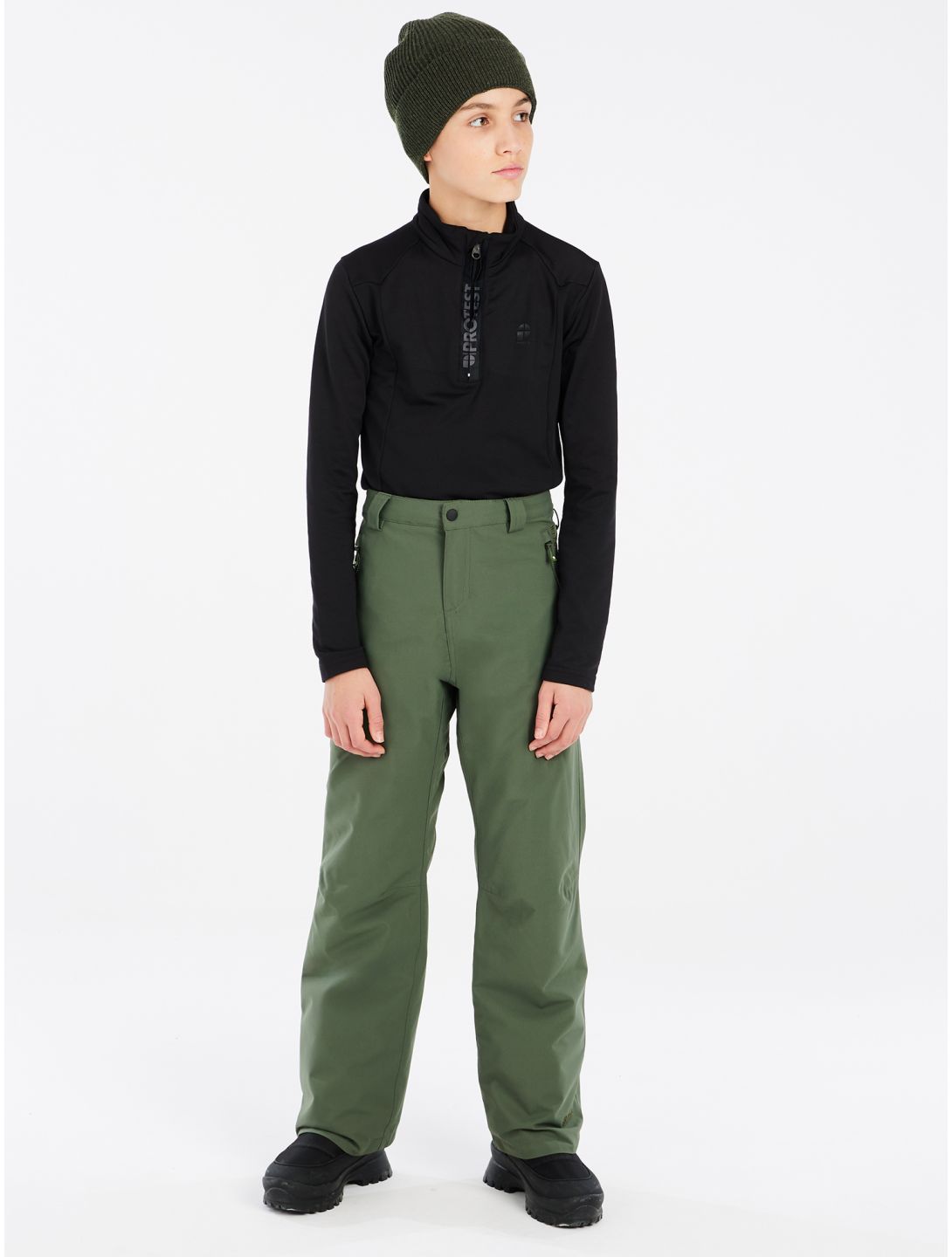 Protest, PRTSTERIO JR ski pants kids Thyme green 