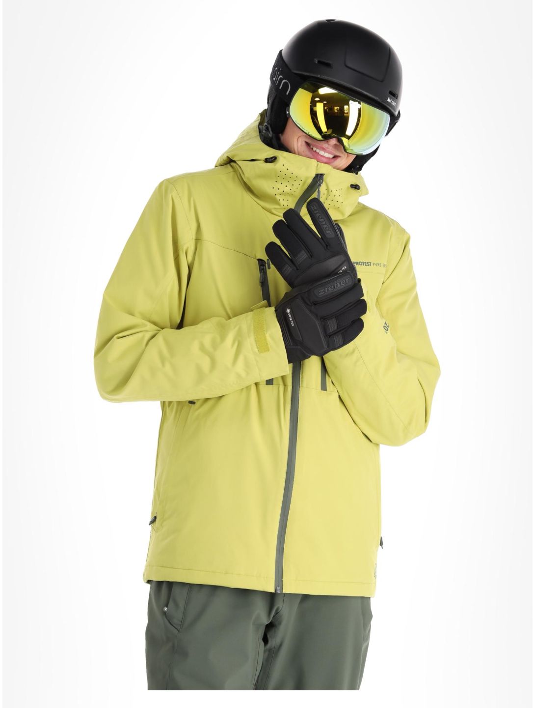 Protest, Prttimo ski jacket men Splitpea green green 