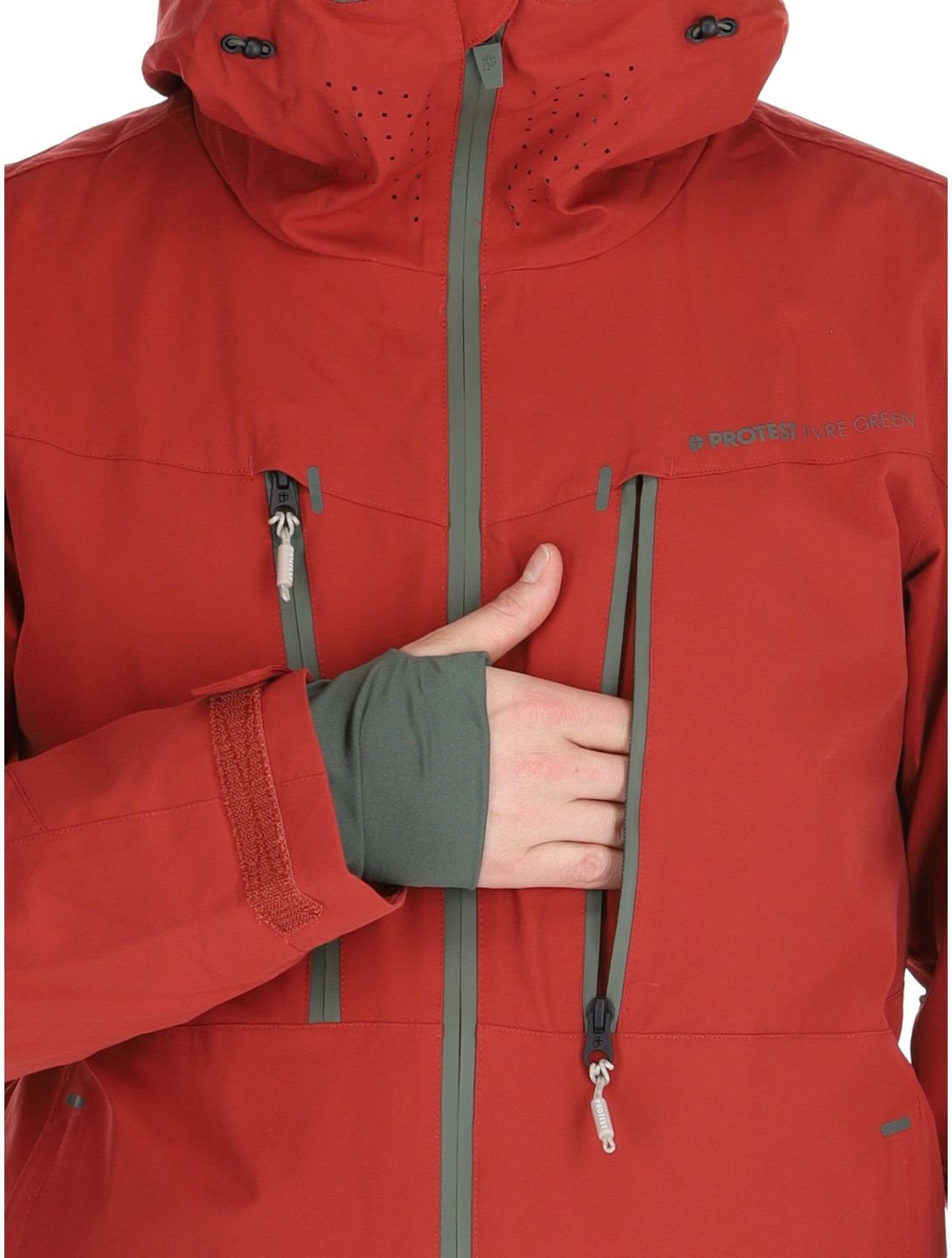 Protest, PRTTIMOTHY ski jacket men Barn Red red 