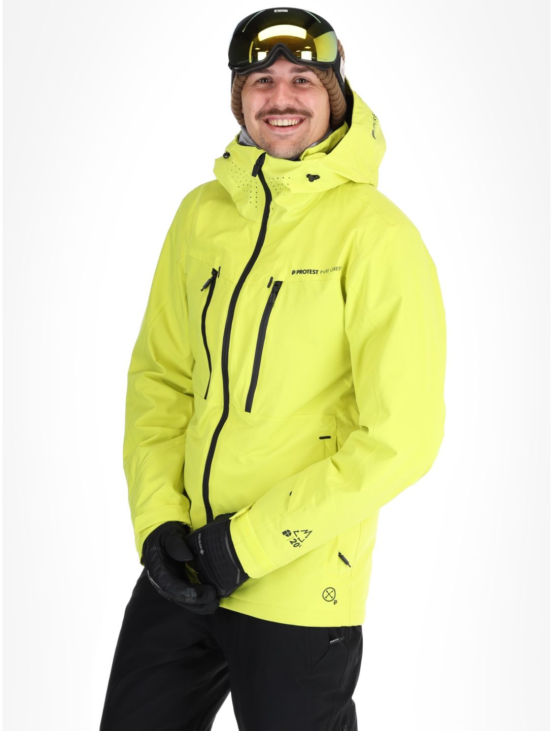 Protest, PRTTIMOTHY ski jacket men Limone yellow 