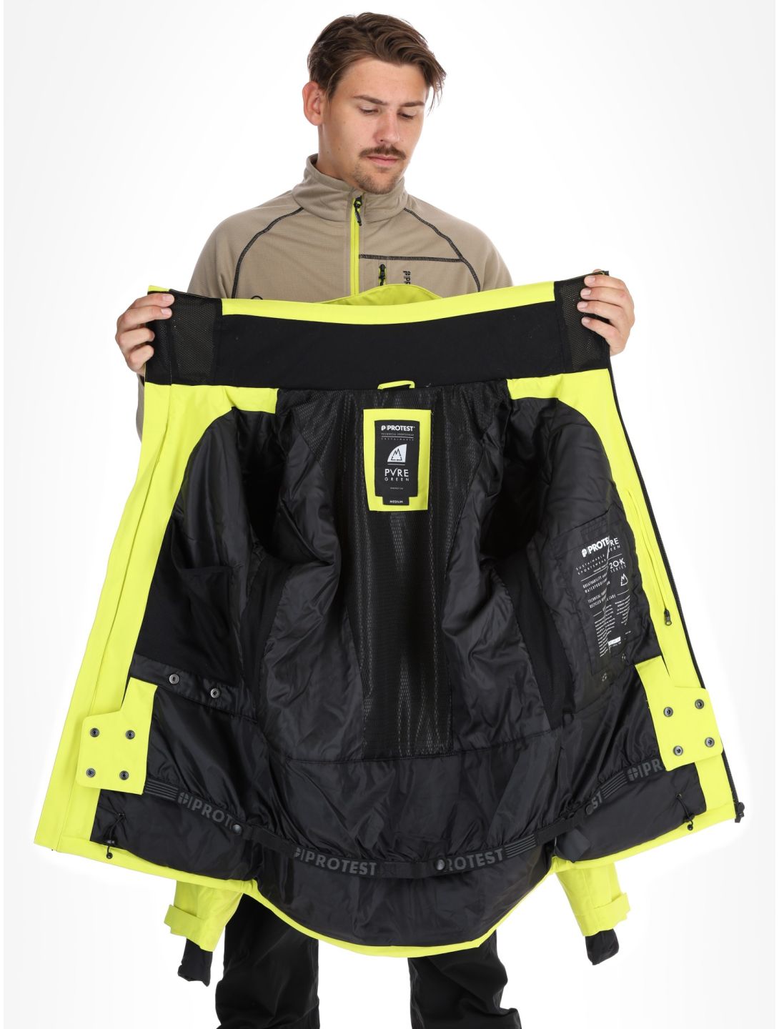 Protest, PRTTIMOTHY ski jacket men Limone yellow 