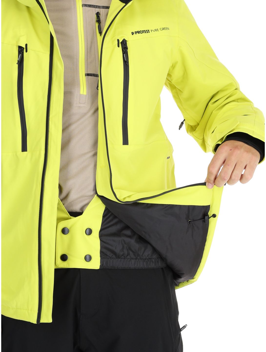 Protest, PRTTIMOTHY ski jacket men Limone yellow 