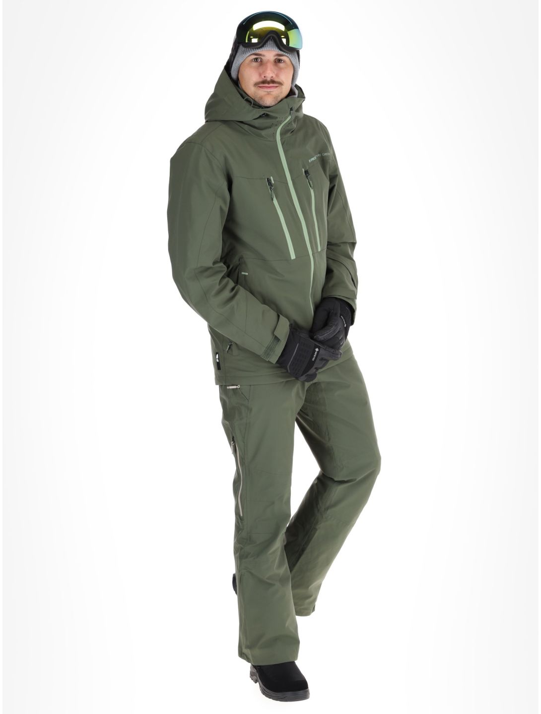 Protest, PRTTIMOTHY ski jacket men Thyme green 