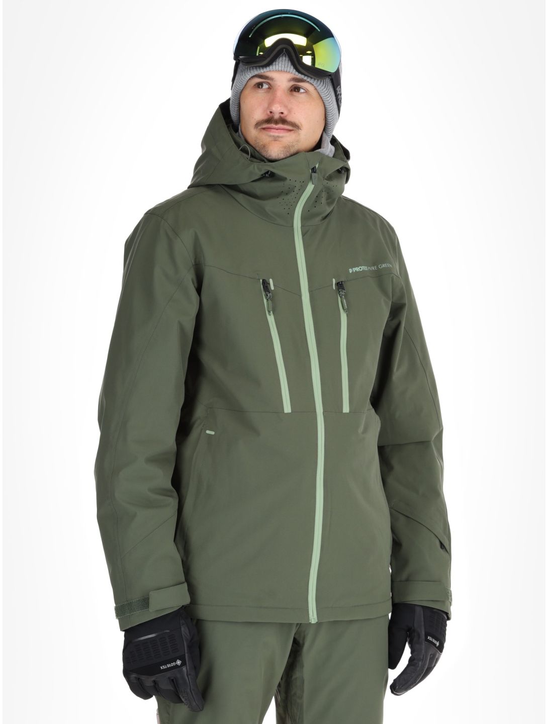 Protest, PRTTIMOTHY ski jacket men Thyme green 