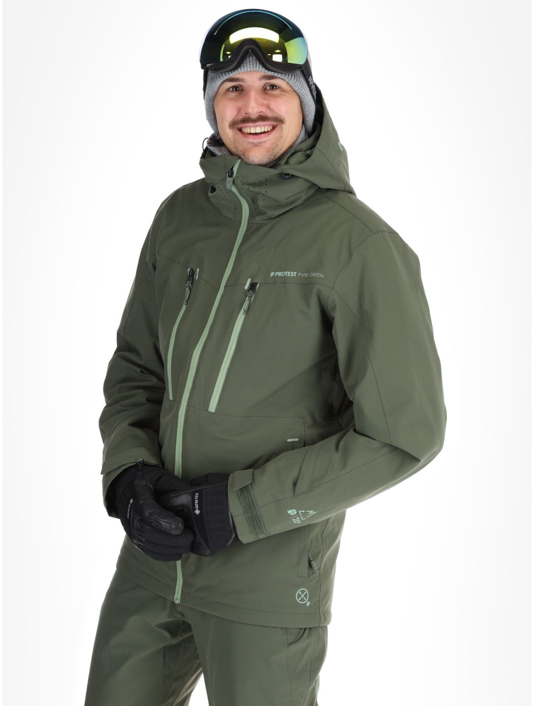 Protest, PRTTIMOTHY ski jacket men Thyme green 