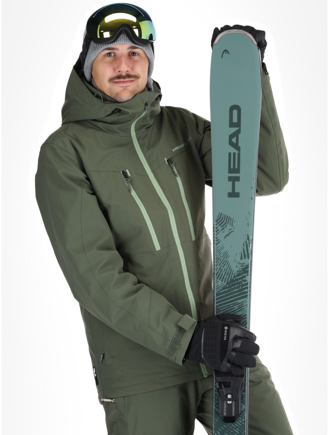 Protest, PRTTIMOTHY ski jacket men Thyme green 