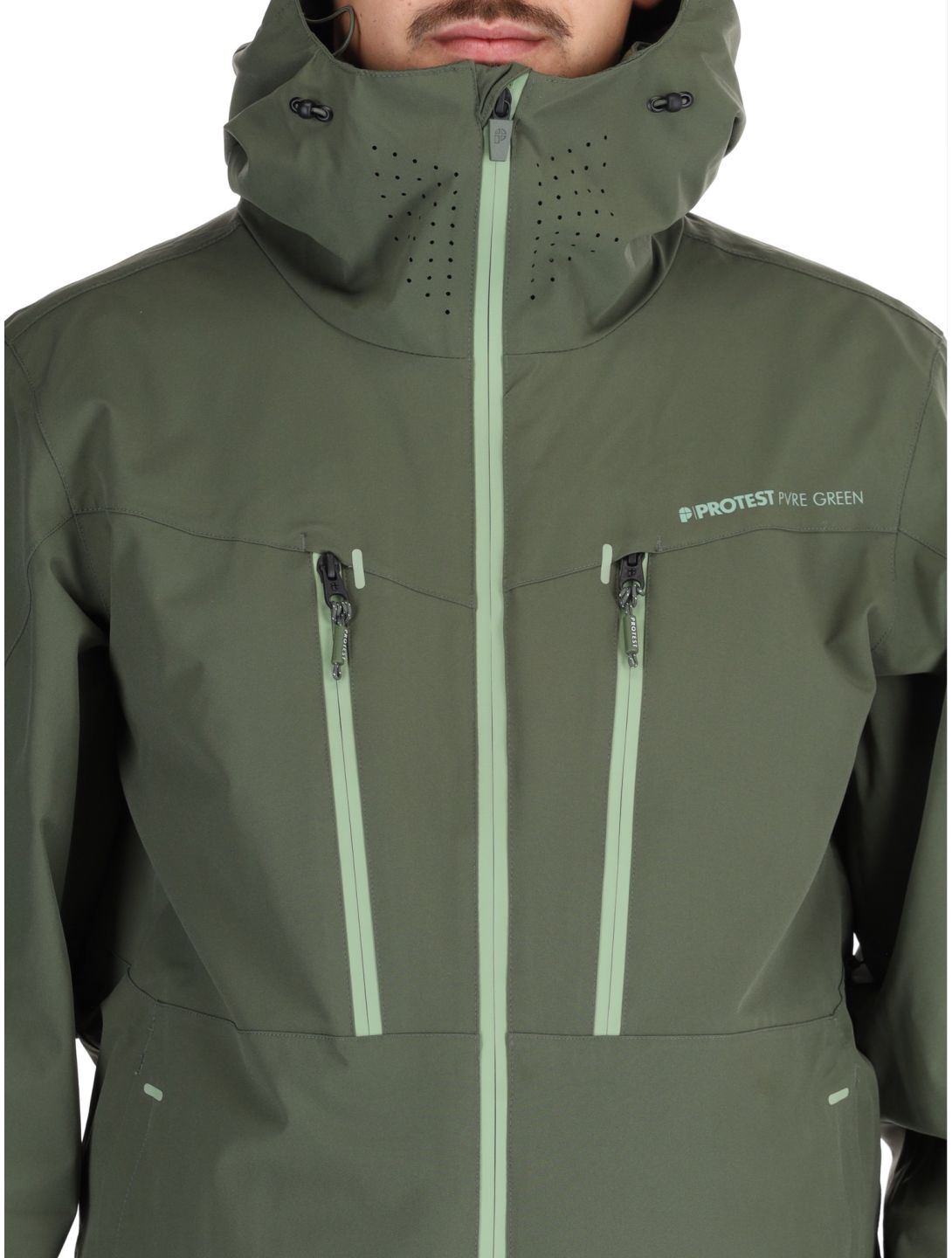 Protest, PRTTIMOTHY ski jacket men Thyme green 