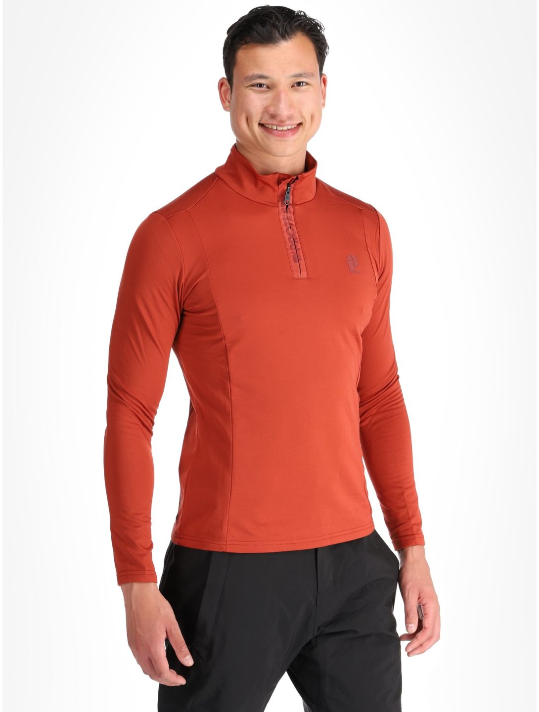 Protest, REWILL 1/4 zip top pullover men Barn Red red 