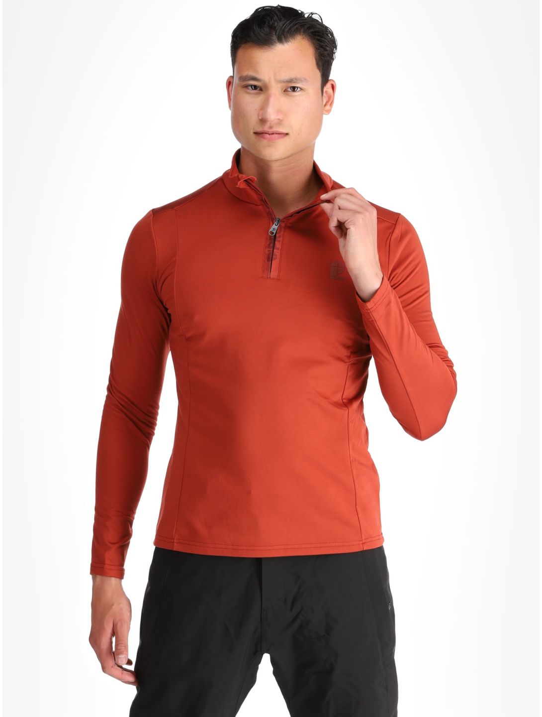 Protest, REWILL 1/4 zip top pullover men Barn Red red 