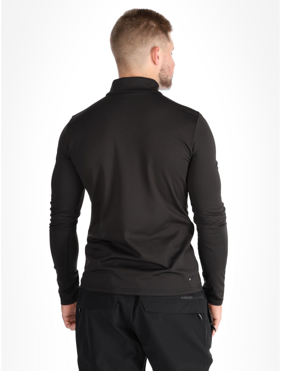 Protest, REWILL 1/4 zip top pullover men True Black black 