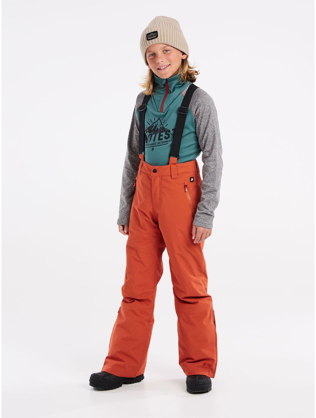 Protest, Spiket Jr ski pants kids Brick Orange orange 