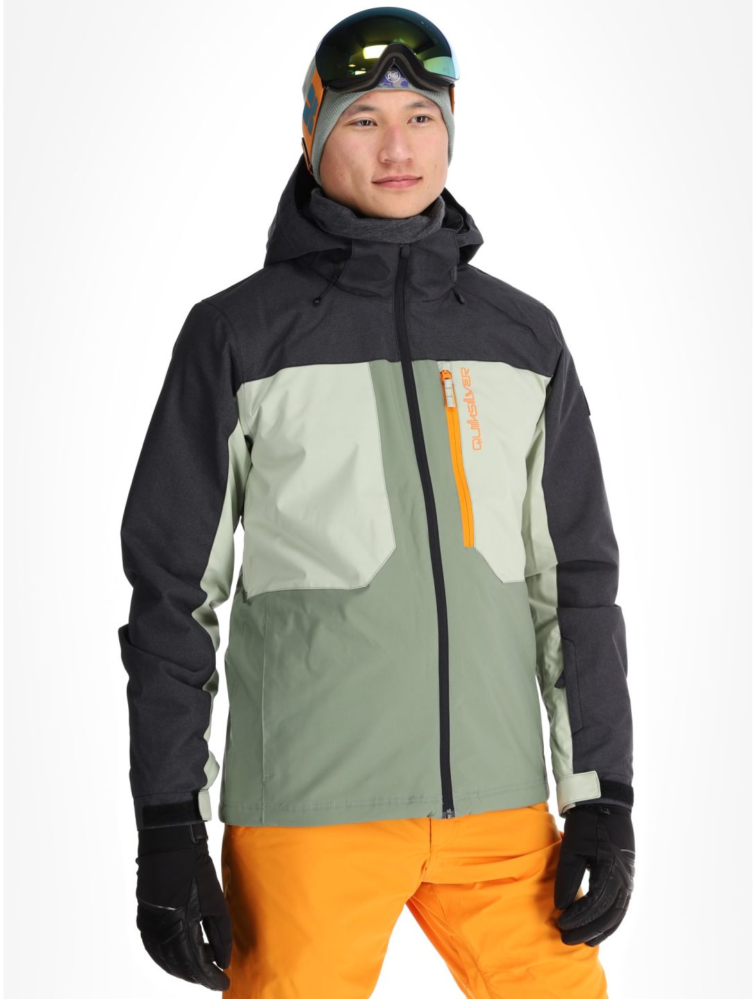 Quiksilver, Dawson ski jacket men Sea Spray black, green 