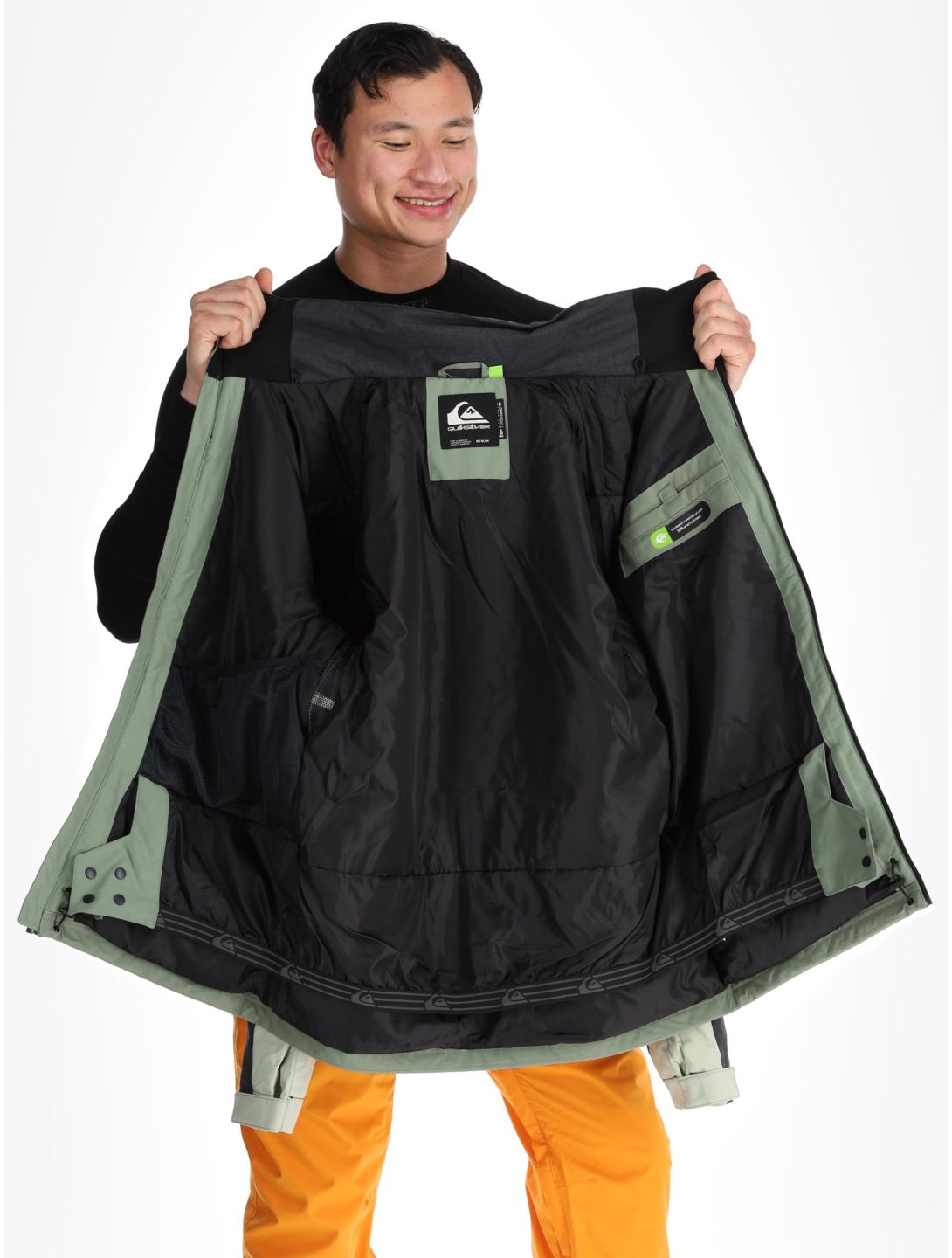 Quiksilver, Dawson ski jacket men Sea Spray black, green 