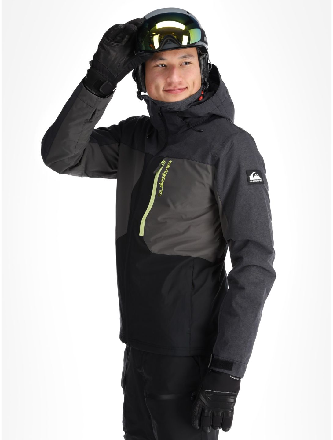 Quiksilver, Dawson ski jacket men True Black black, grey 