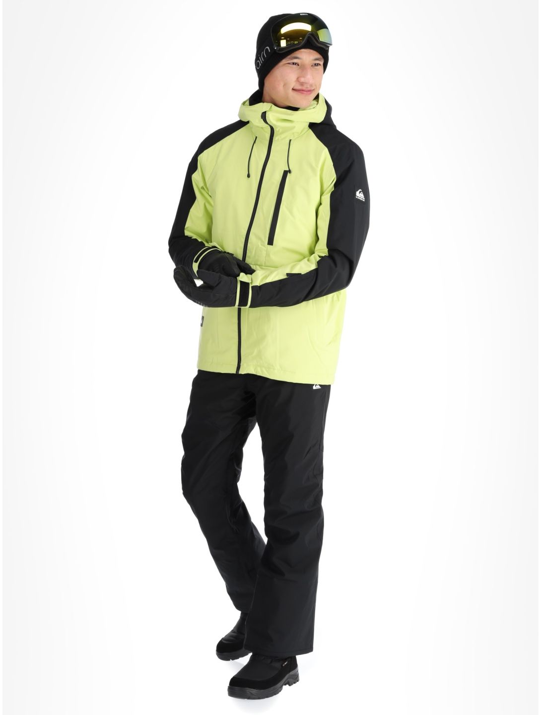 Quiksilver, Mission Block ski jacket men Celery Green black, green 