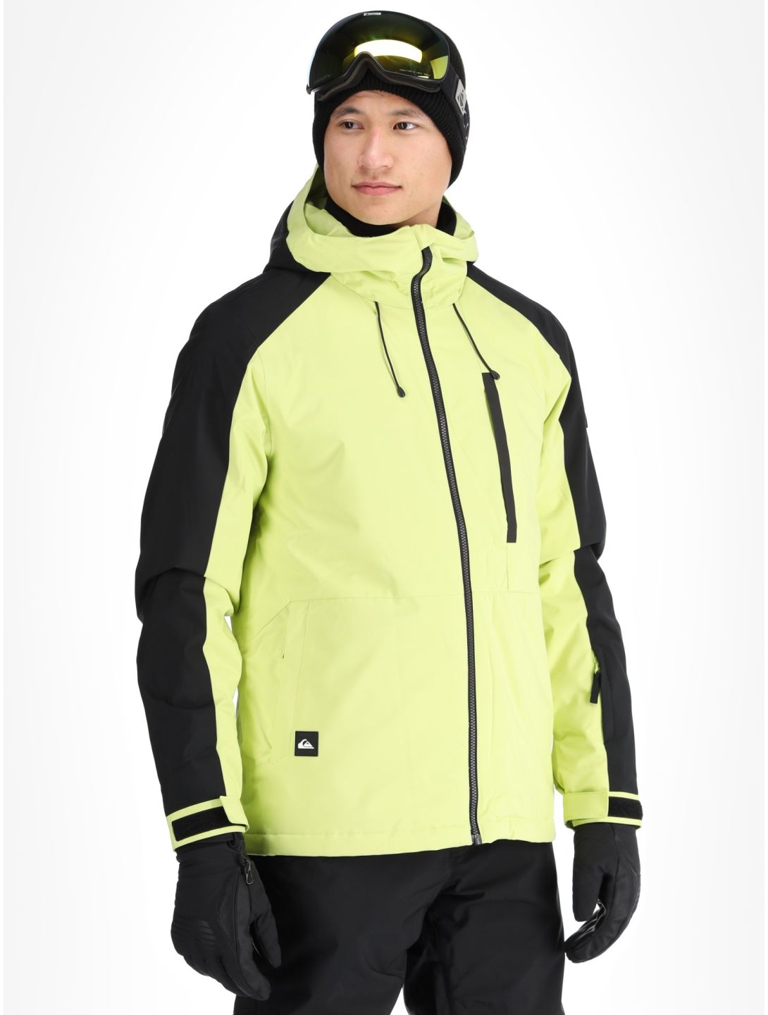 Quiksilver, Mission Block ski jacket men Celery Green black, green 