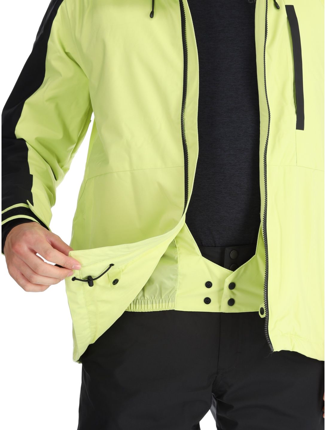 Quiksilver, Mission Block ski jacket men Celery Green black, green 