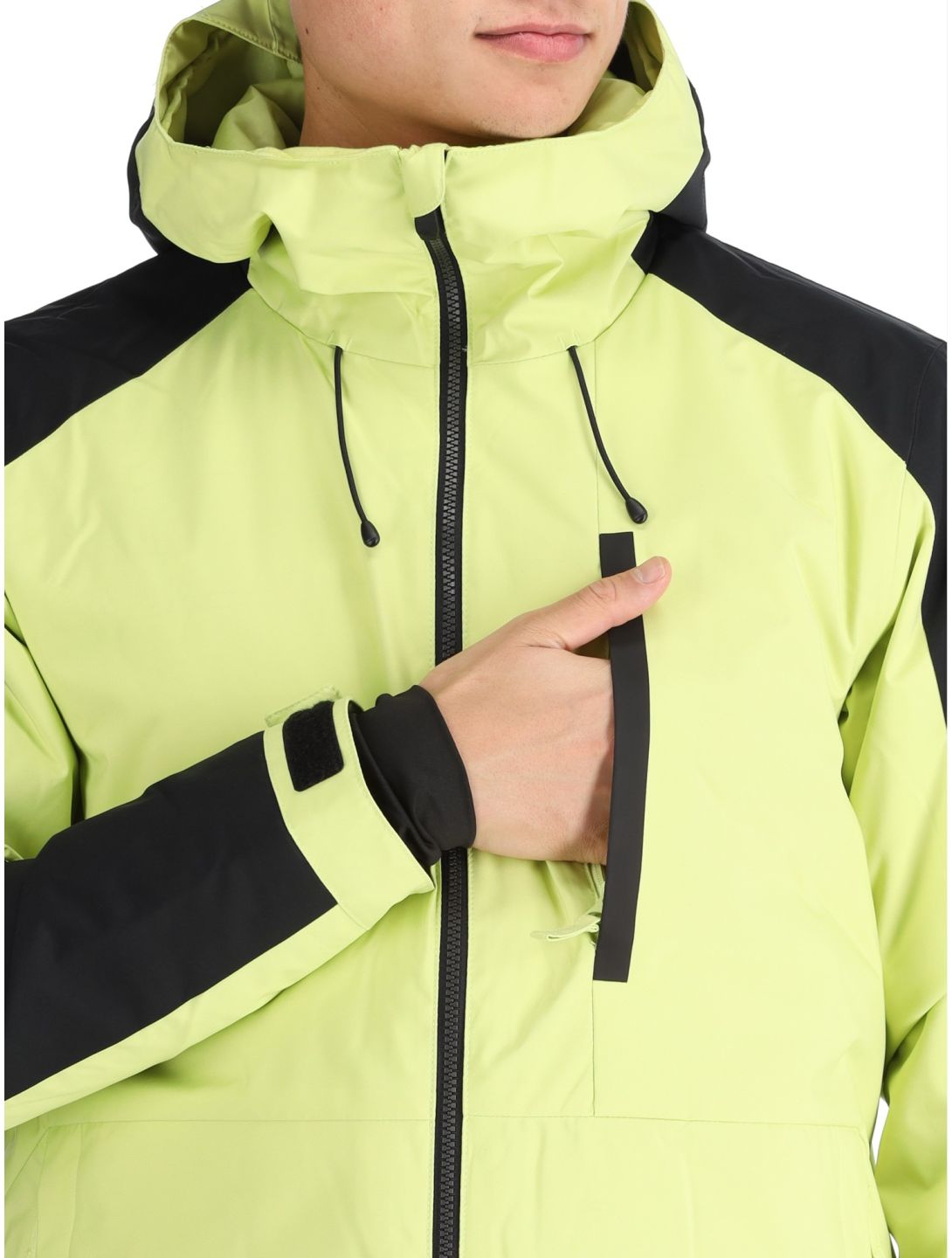 Quiksilver, Mission Block ski jacket men Celery Green black, green 