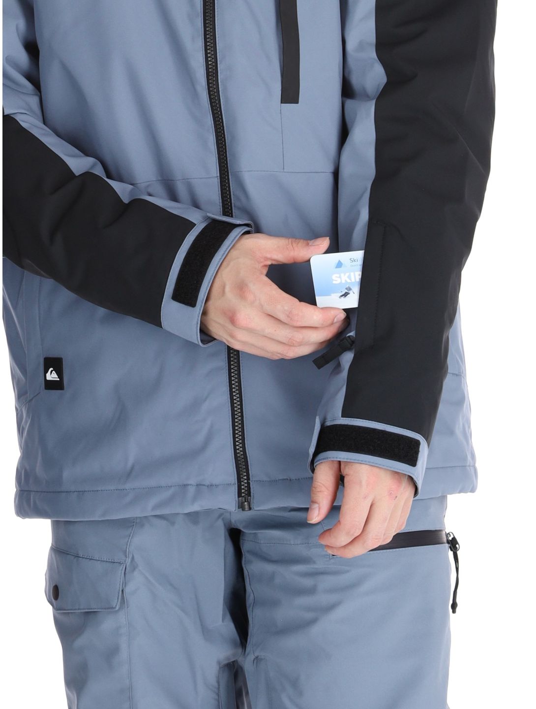 Quiksilver, Mission Block ski jacket men Flint Stone black, grey 