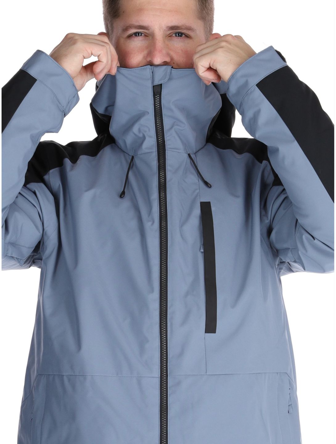 Quiksilver, Mission Block ski jacket men Flint Stone black, grey 