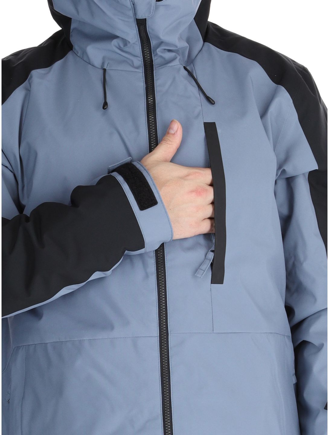 Quiksilver, Mission Block ski jacket men Flint Stone black, grey 