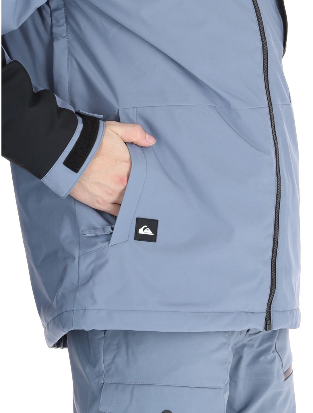 Quiksilver, Mission Block ski jacket men Flint Stone black, grey 