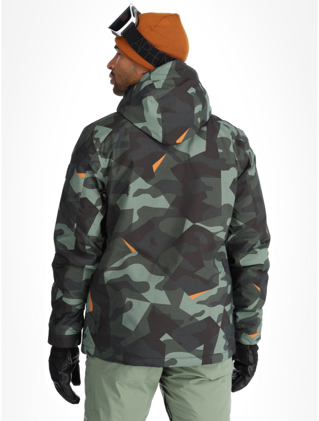 Quiksilver, Mission Printed ski jacket men Puzzle Camo Sea Spray green, grey 