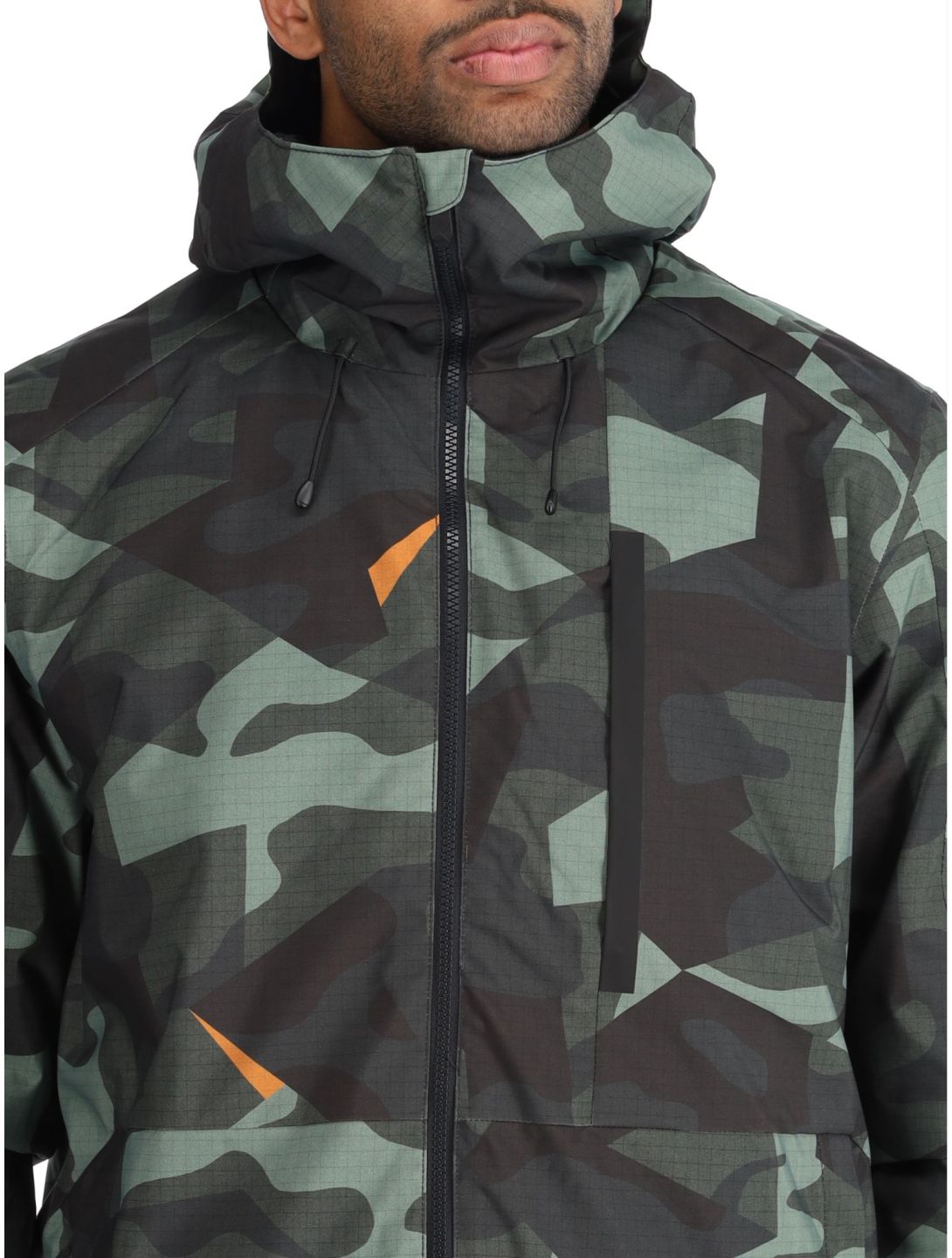 Quiksilver, Mission Printed ski jacket men Puzzle Camo Sea Spray green, grey 