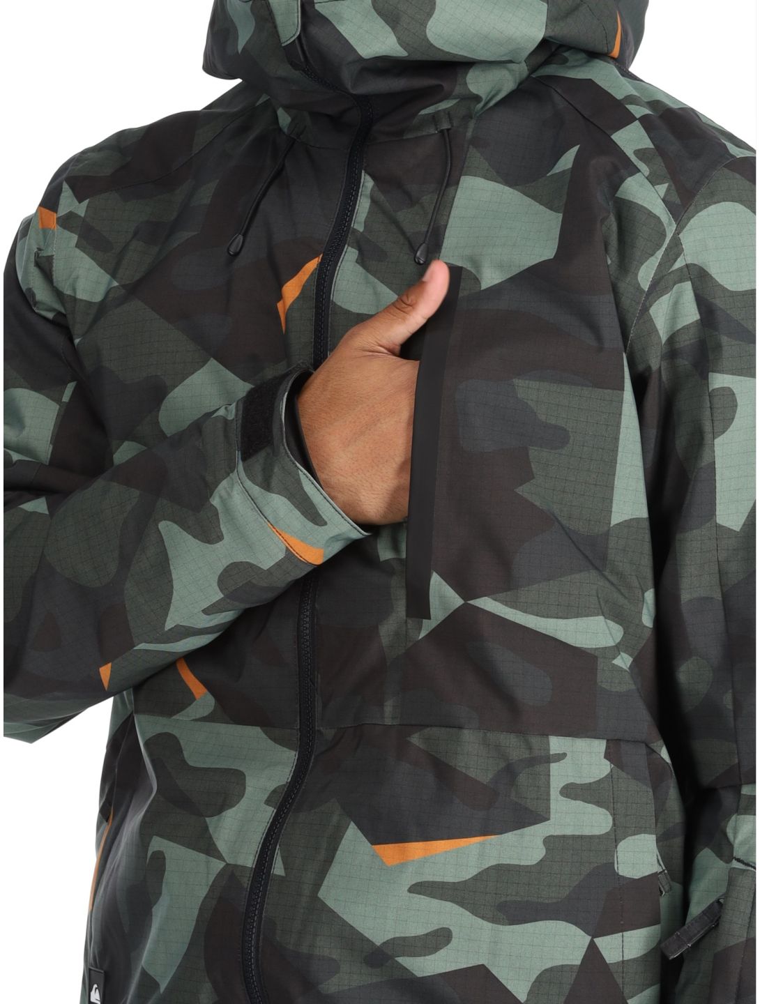 Quiksilver, Mission Printed ski jacket men Puzzle Camo Sea Spray green, grey 