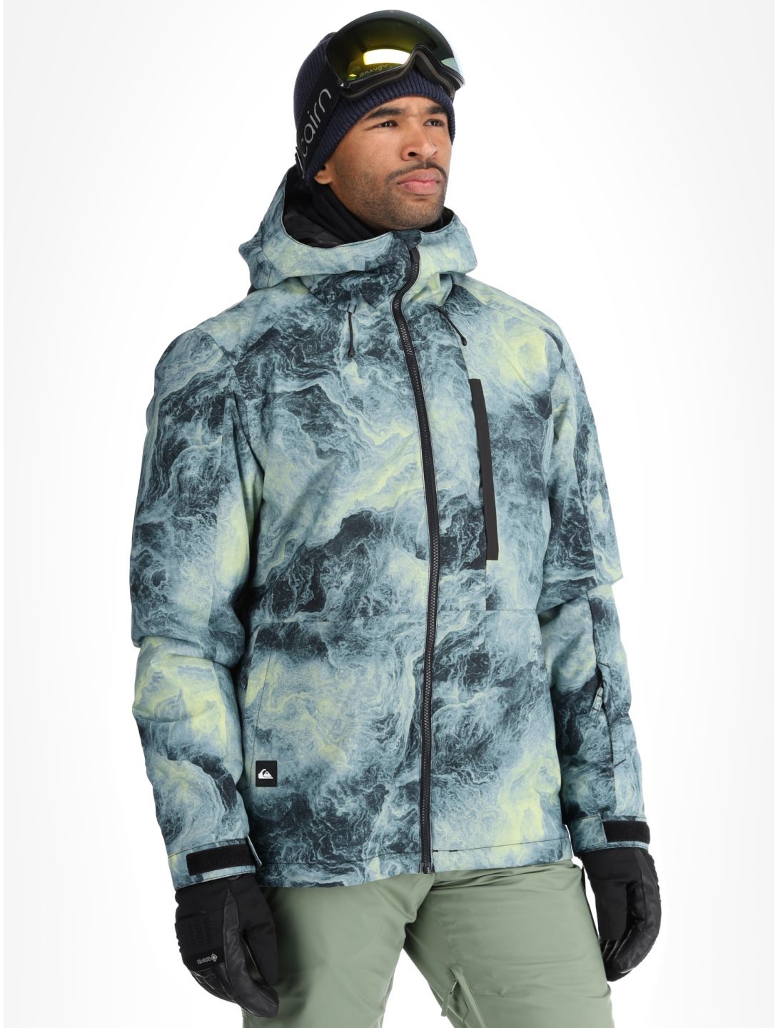 Quiksilver, Mission Printed ski jacket men Space Stone Celery Green green 