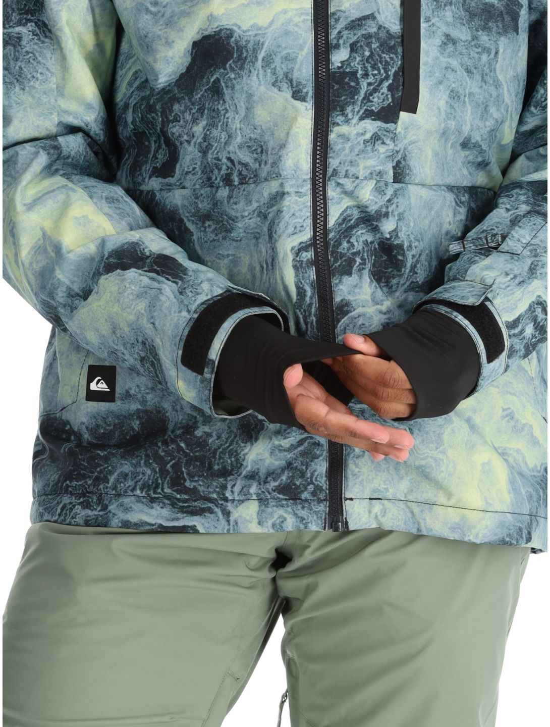 Quiksilver, Mission Printed ski jacket men Space Stone Celery Green green 