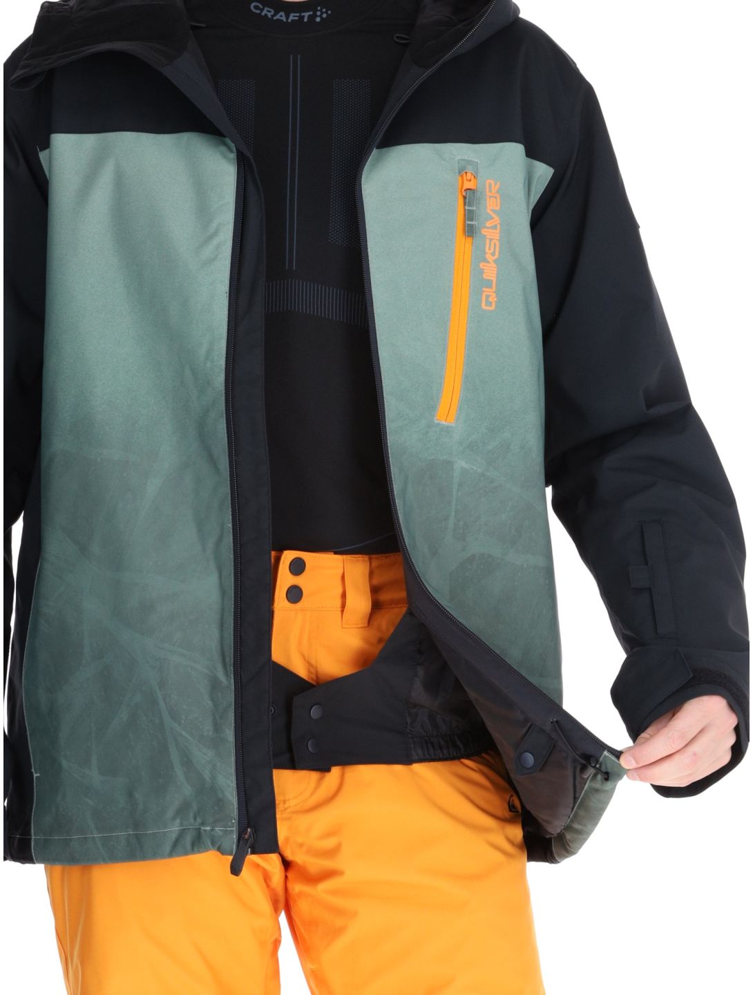 Quiksilver, Morton ski jacket men Gradient Iced Sea Spray black, green 