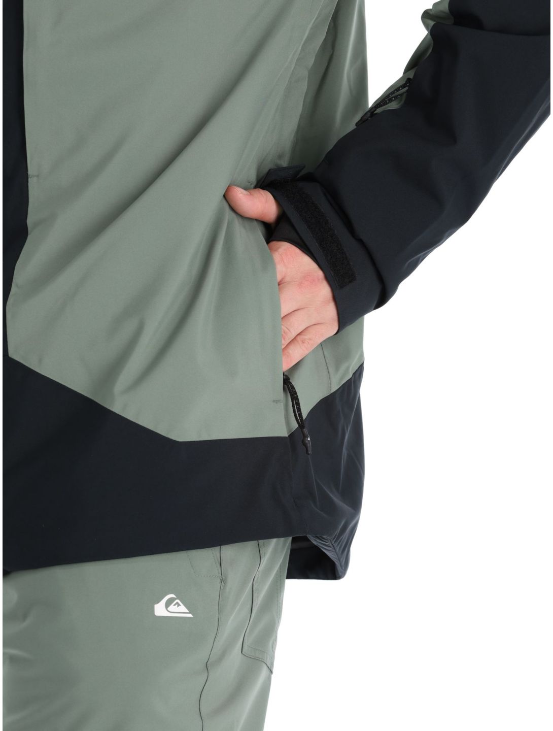 Quiksilver, Muldrow ski jacket men True Black black, green 