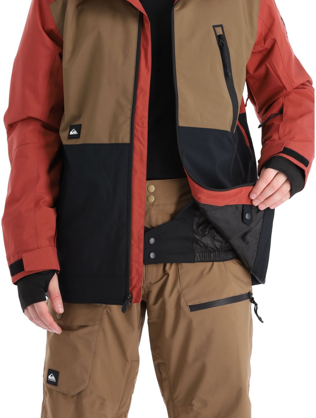 Quiksilver, Sycamore ski jacket men Cub black, brown, red 