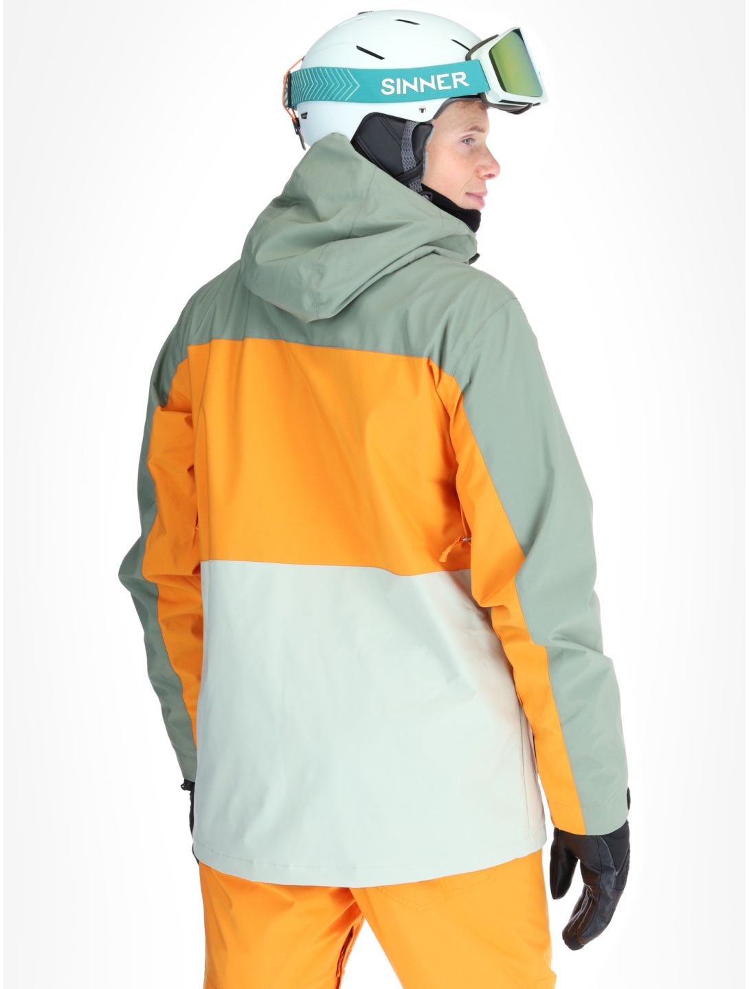 Quiksilver, Sycamore ski jacket men Sea Spray green, orange 