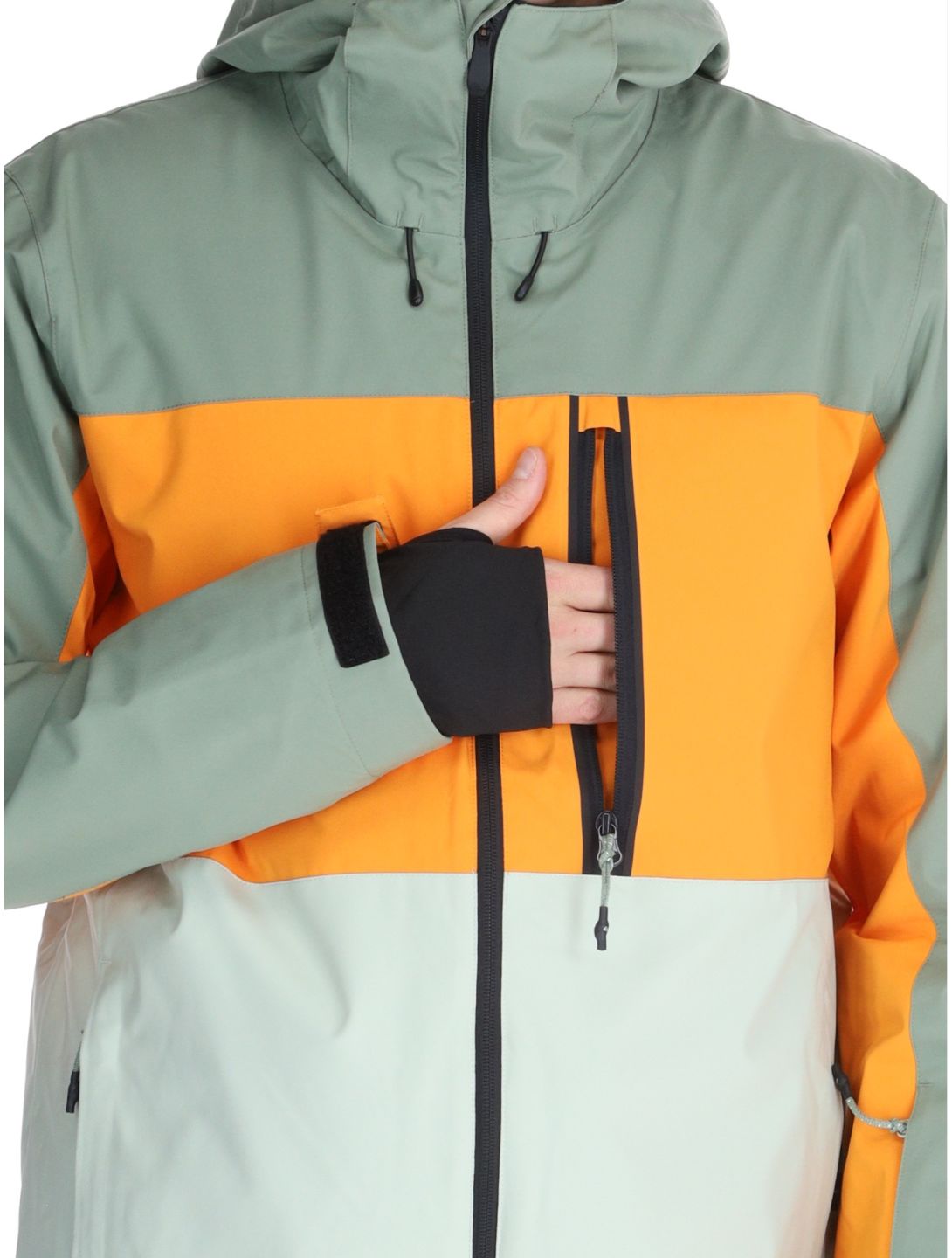 Quiksilver, Sycamore ski jacket men Sea Spray green, orange 