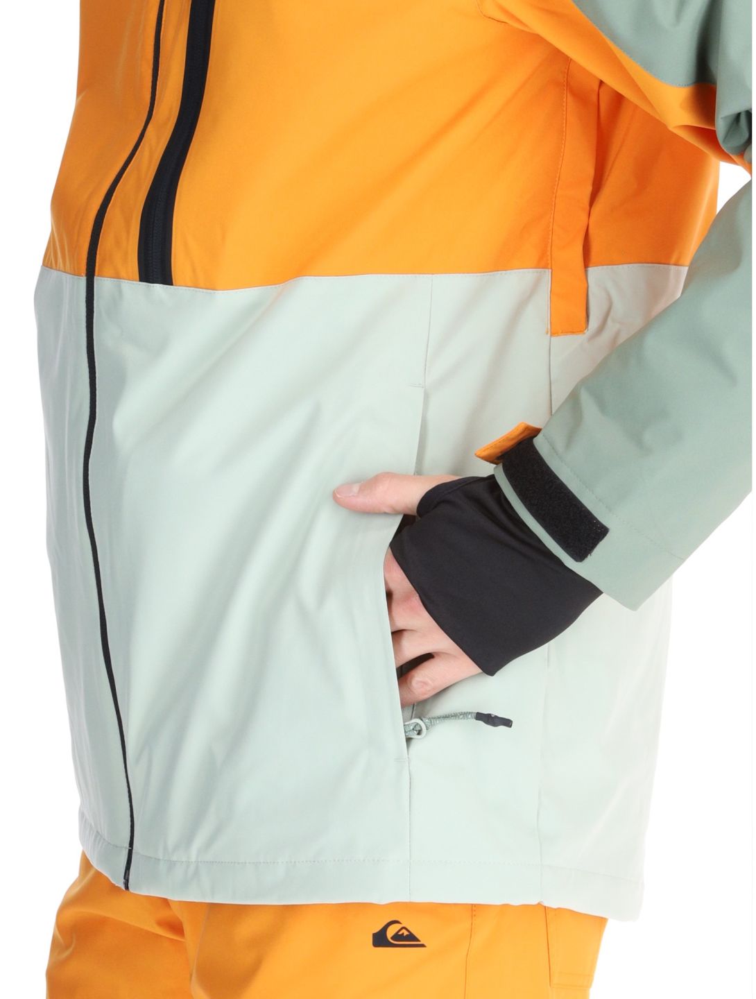 Quiksilver, Sycamore ski jacket men Sea Spray green, orange 