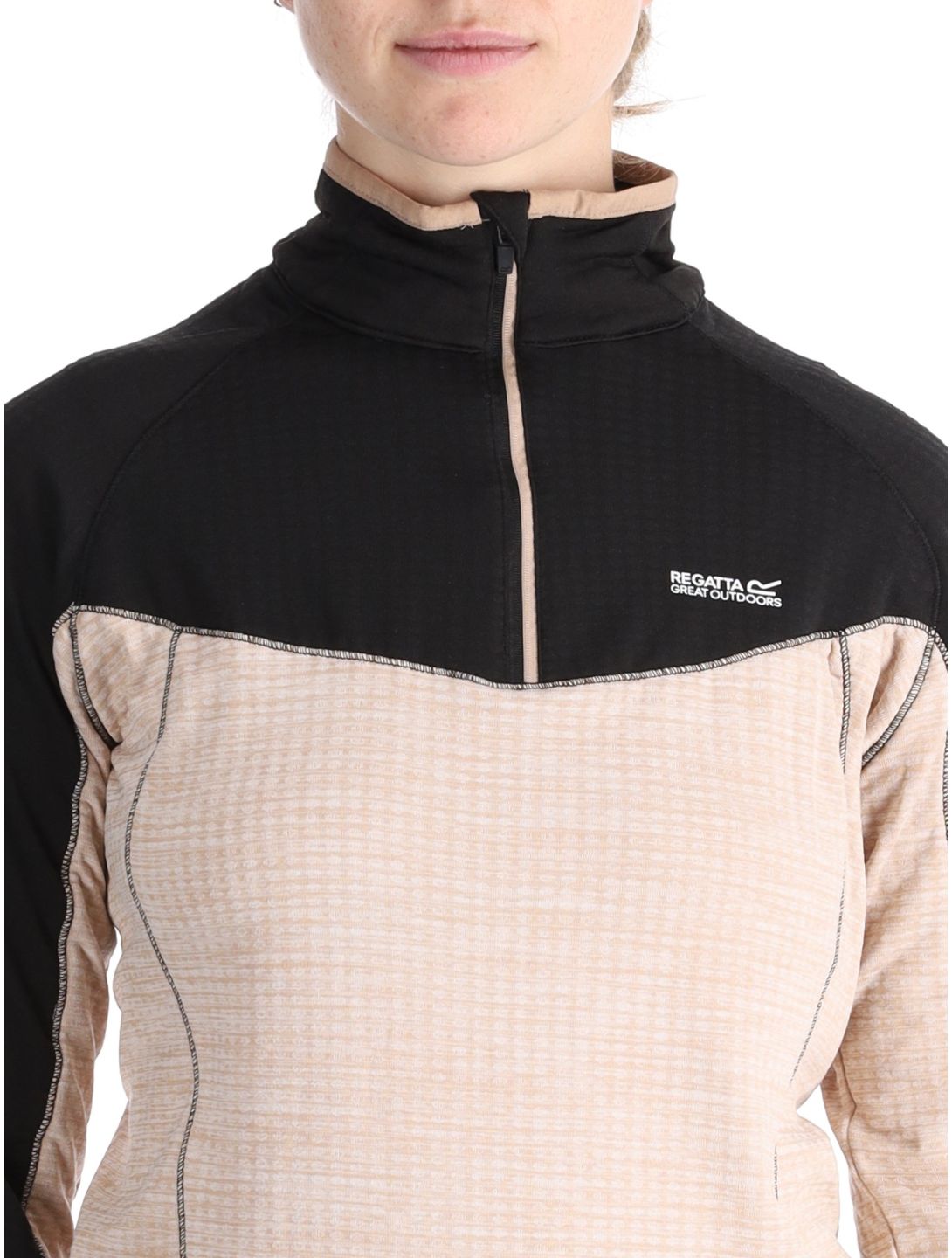 Regatta, Hepley pullover women Black / Warm Taupe Marl beige, black 