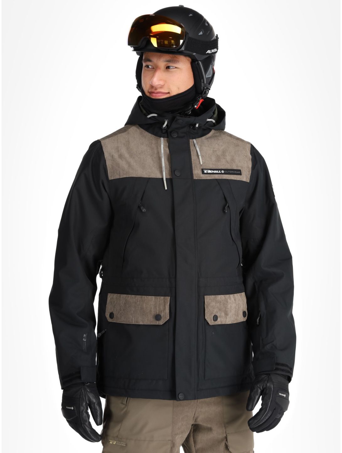 Rehall, Bruce-R ski jacket men Black beige, black 