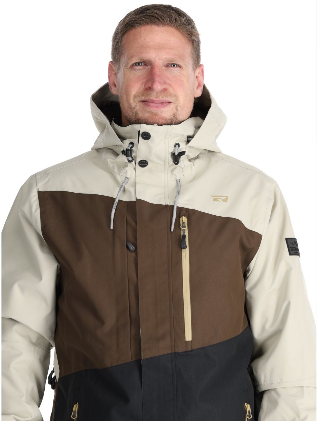 Rehall, Canlaon-R ski jacket men Gravel Stone beige, black, brown 