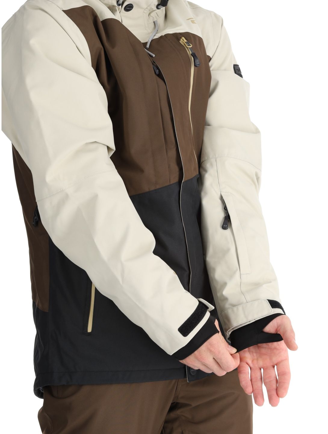 Rehall, Canlaon-R ski jacket men Gravel Stone beige, black, brown 