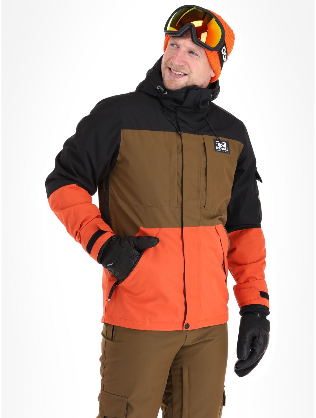 Rehall, Carls-R ski jacket men Rust blue, brown, orange 