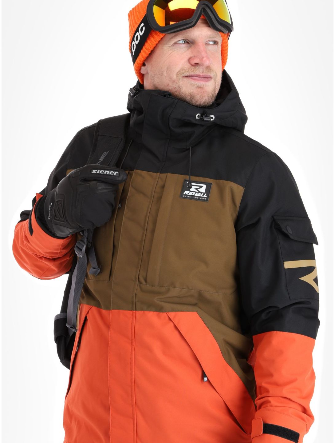 Rehall, Carls-R ski jacket men Rust blue, brown, orange 