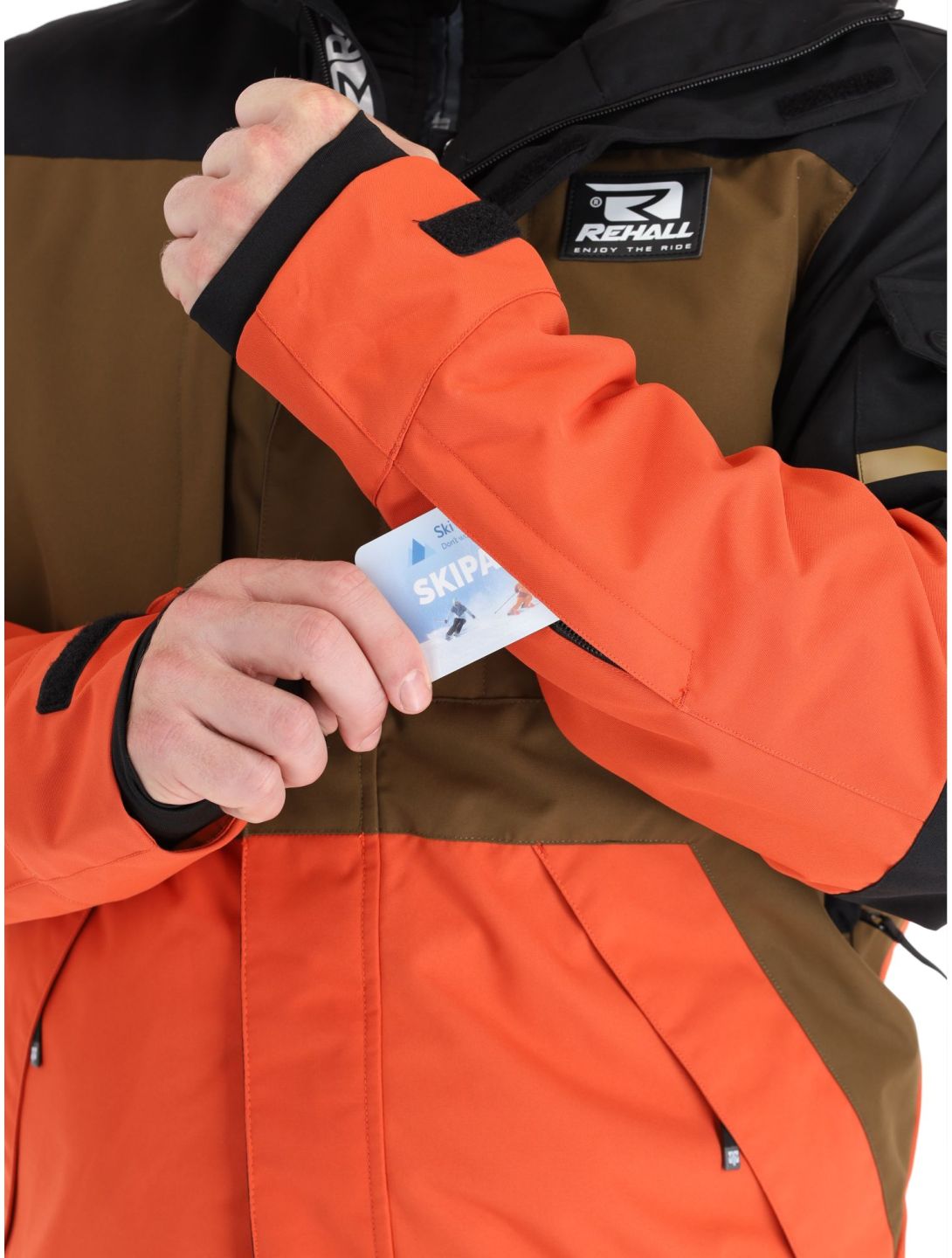 Rehall, Carls-R ski jacket men Rust blue, brown, orange 