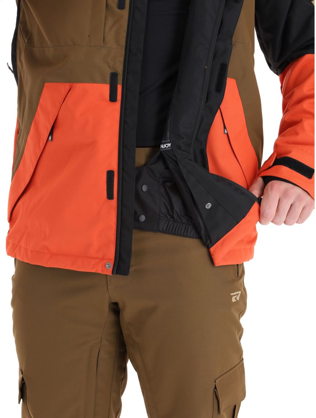 Rehall, Carls-R ski jacket men Rust blue, brown, orange 