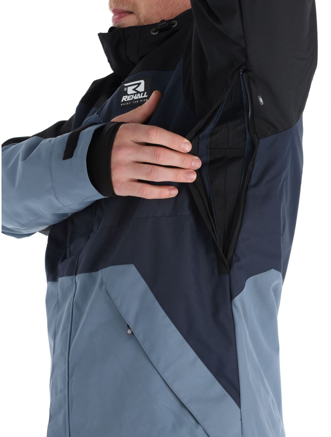 Rehall, Carls-R ski jacket men Steel Blue black, blue 