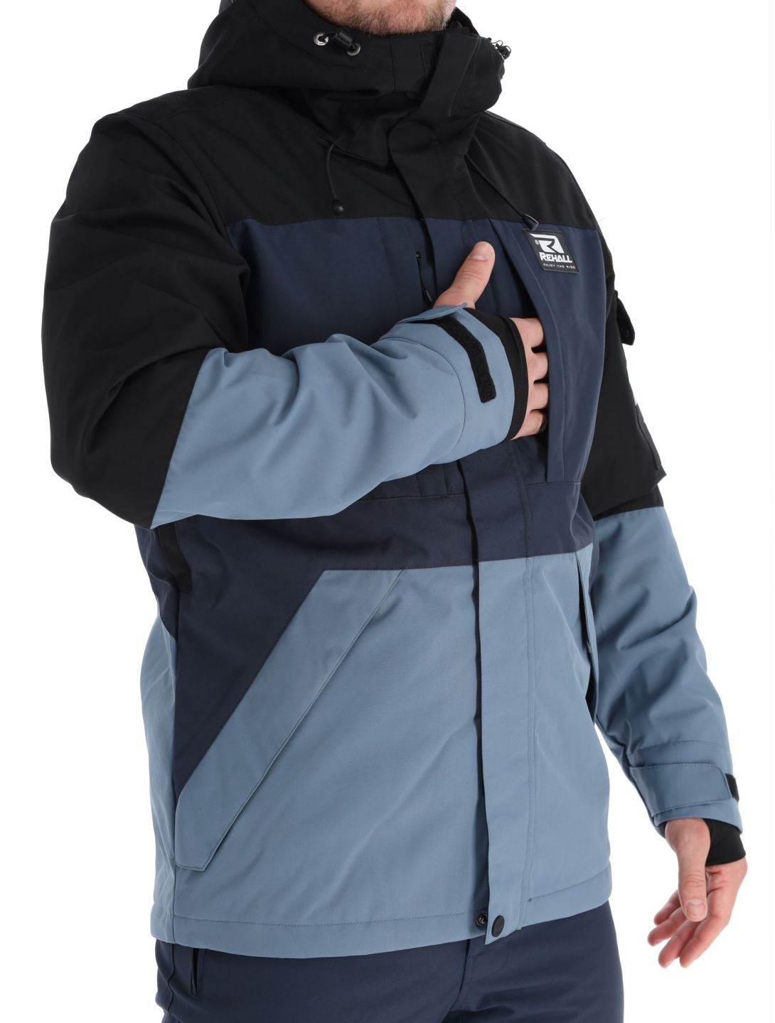 Rehall, Carls-R ski jacket men Steel Blue black, blue 