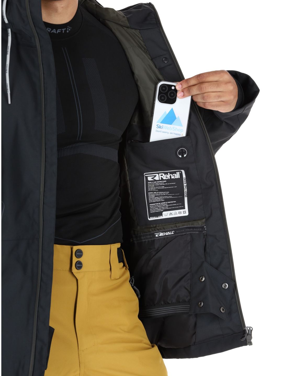 Rehall, Clive-R ski jacket men Tobacco black, brown 