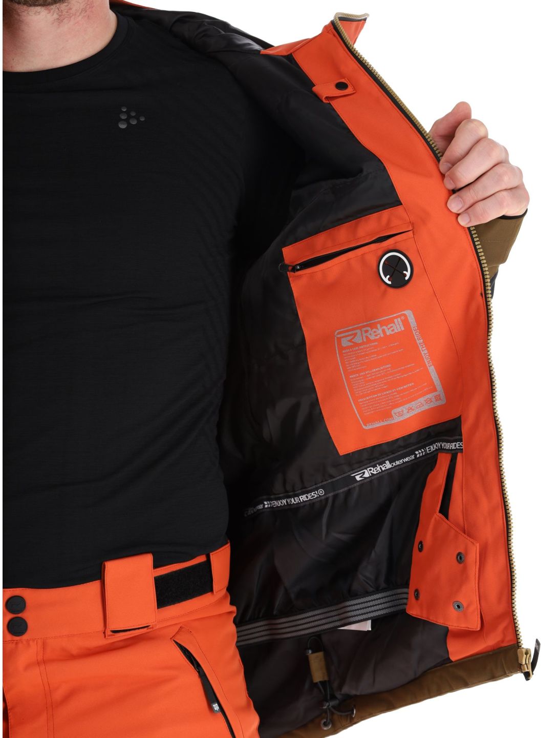 Rehall, Drago-R ski jacket men Rust black, brown, orange 